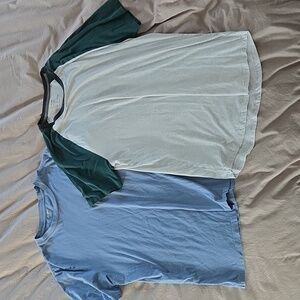 Old Navy Blue and Green Mens Tees Set Of 2 Size L Tall